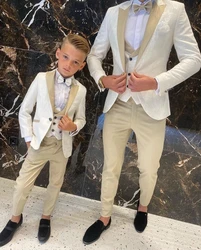 Floral Pattern Boy Formal Suits Dinner Tuxedos Little Boys Groomsmen Kids For Wedding Party Prom Suit Wear Ensembles De Blazers