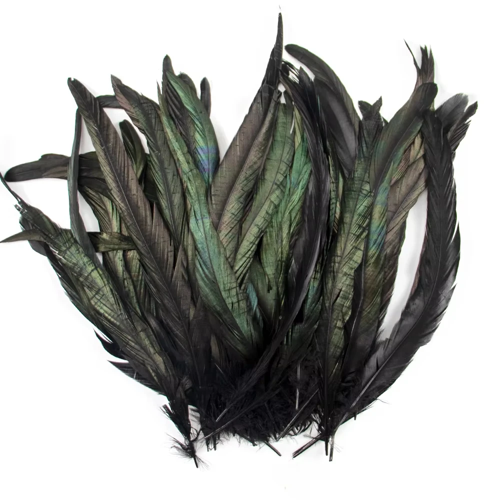 

50pcs Natural Cock Tail Feathers 25-40cm / 10-16inch Clothing Carnival Decoration Stage Performance Rooster Tail Feathers Plume