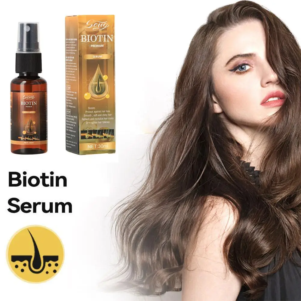 NEW High-end 30ML Serum Biotin Anti Hair Loss Spray For Men Women Fast Growing Scalp Treatment Hair Care Essence Oil