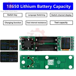 DC 5V 18650 moduł testera pojemności baterii litowej MAh MWh 2-kanałowy cyfrowy moduł detektora mocy baterii interfejs typu C