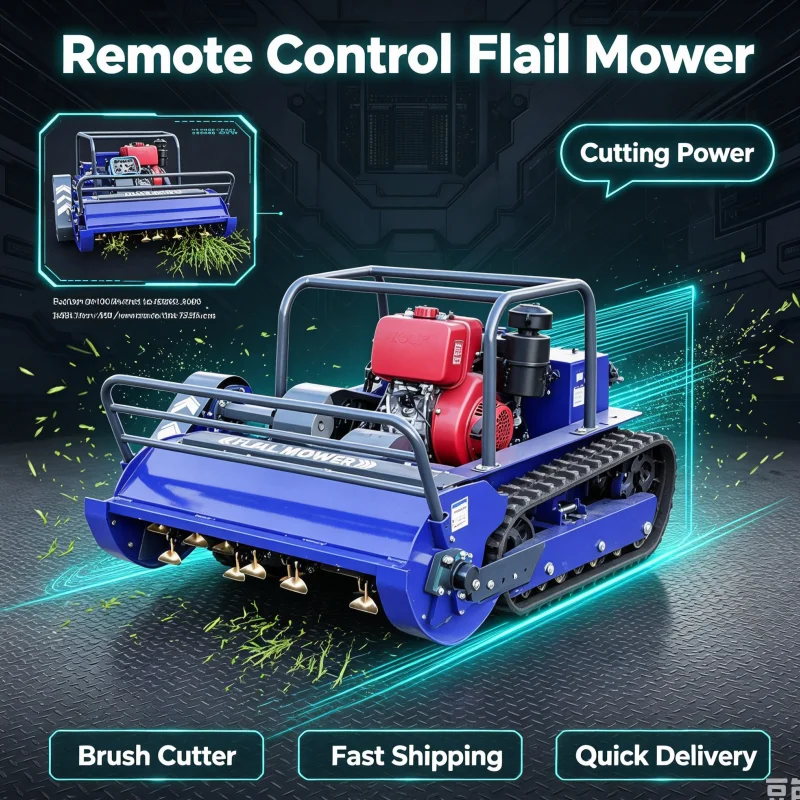 Customized Spot Stock Remote Control Lawn Mower Self Propelled Zero Turn Hammer Blade Design Adjustable Cutting Height For Orcha