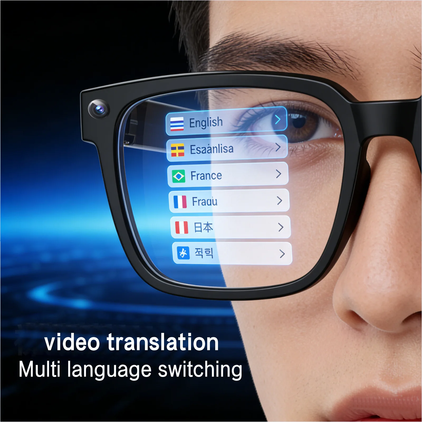 8 million camera high definition shooting intelligent ai translation video entertainment listening to music fashion wear glasses