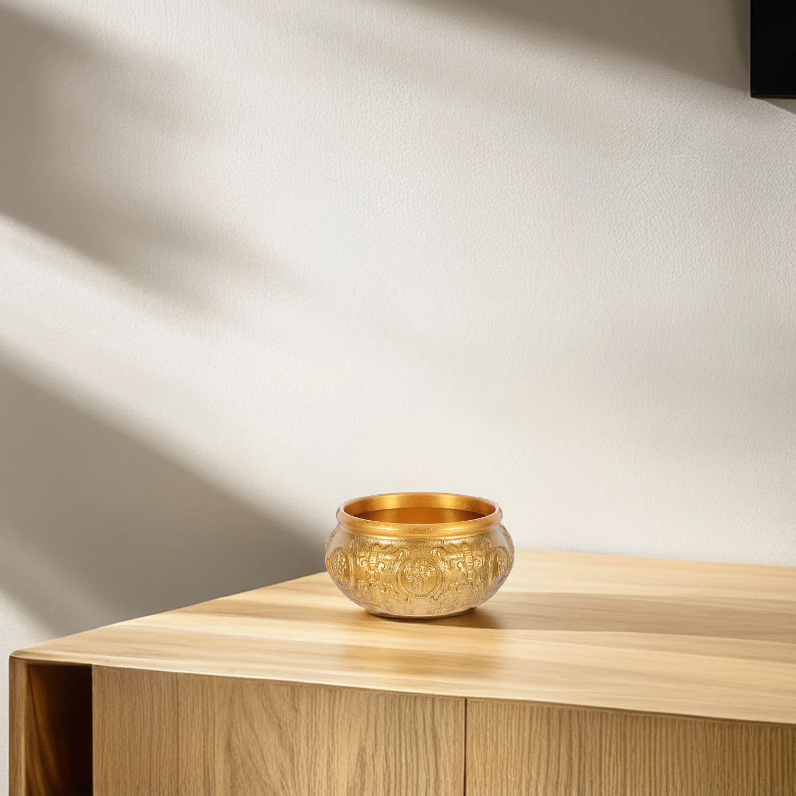 

Feng Shui Copper Wealth Bowl Ornament for Living Room Desktop Decor Attracts Abundance Unique Gift for Family Friends