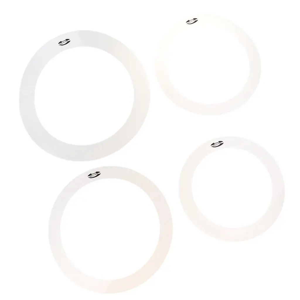 Percussion Instrument Parts PET Tone Control Rings Drum Muffler Set for Warm Resonant Drum Head Sound