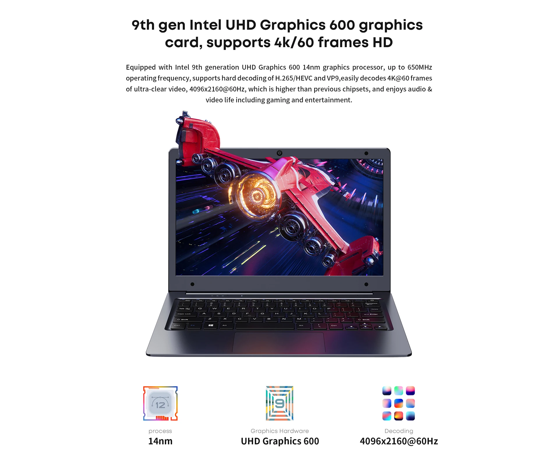 Original CHUWI HeroBook Air Laptop 11.6 Inch 4GB LPDDR4 128G SSD Win 10 N4020 Dual Core 2.8GHz CHUWI Notebook Front  3MP - Image 5