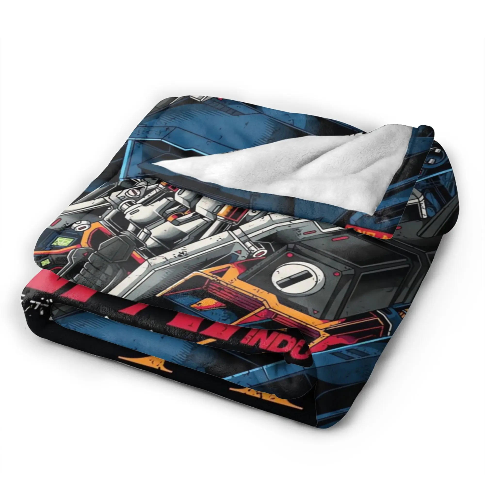 Gundam Blankets  Super Soft Aesthetic Plush Throw Blanket For Children Couch Chair Flannel Bedspread Bed Cover