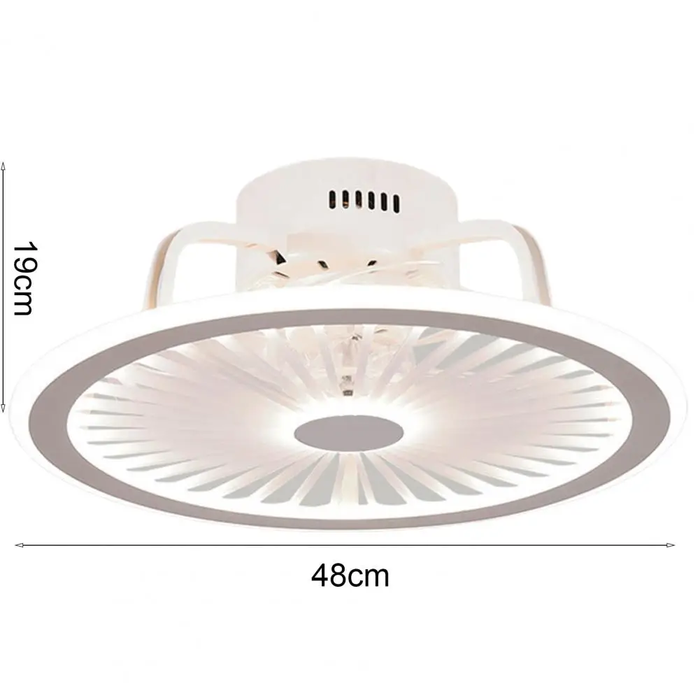 Ceiling Fan Lamp Warm White Light Multifunctional Three Colors Adjustable Modern Minimalist Remote LED Control Light for Living