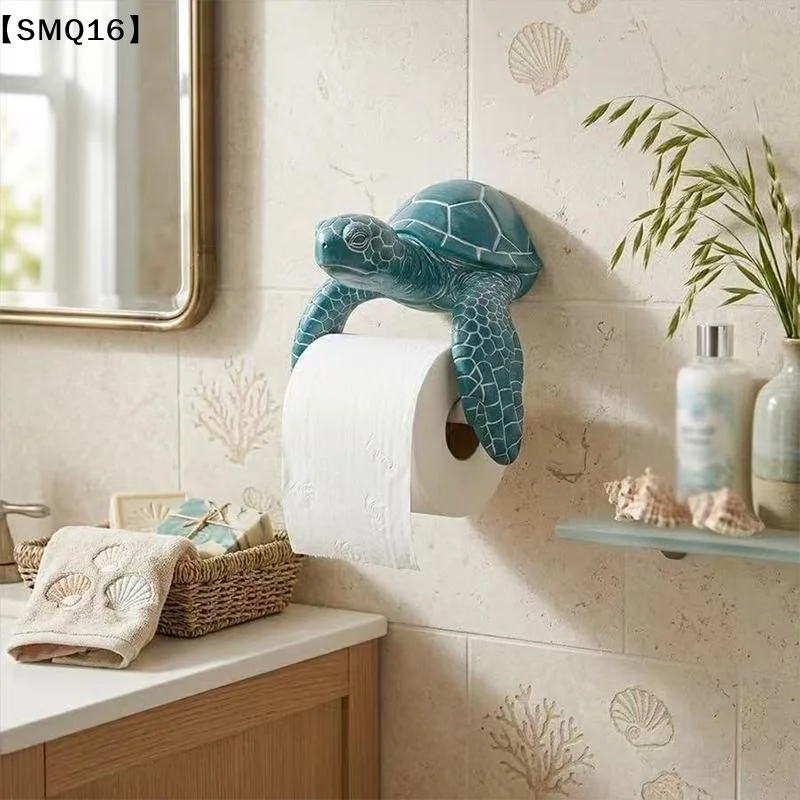 Funny Cartoon Sea Turtle Toilet Paper Holder Funny Novelty Bathroom Tissue Roll Holder Cute Stand For Home Kitchen Toilet【SMQ】
