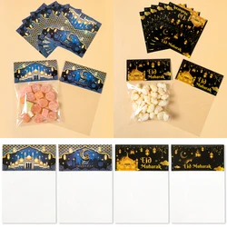Ramadan Decoration 2025 Treat Bag Topper EID Mubarak Decor Cookie Candy Bag Ramadan Kareem Islamic Muslim Party Eid Al-Fitr Gift