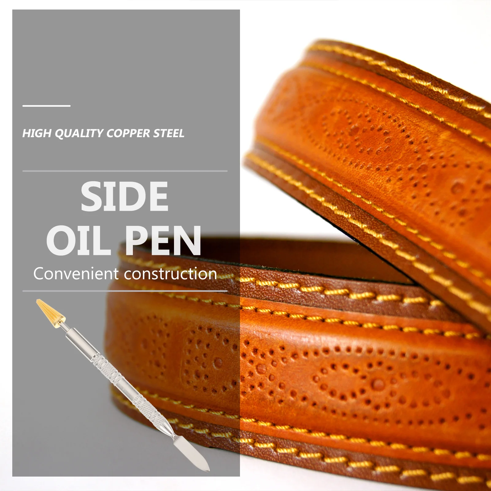 

1Pcs Dye Pen Durable Copper Steel DIY Tool Side Oil Applicator Edge Sealing Craft Roller Oil Applicator