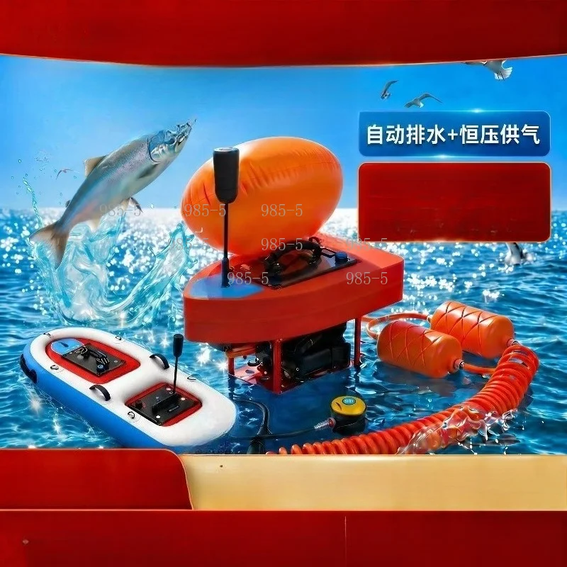 Tankless Portable Diving Air Pump Full Set, Scuba Gear for Underwater Fishing, Gold Panning and Snorkeling Breathing