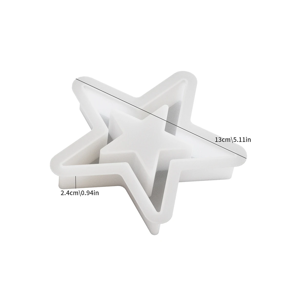 Hollow Star Silicone Mold DIY Home Desktop Decoration Mold DIY Star Shaped Gypsum Concrete Silicone Mould