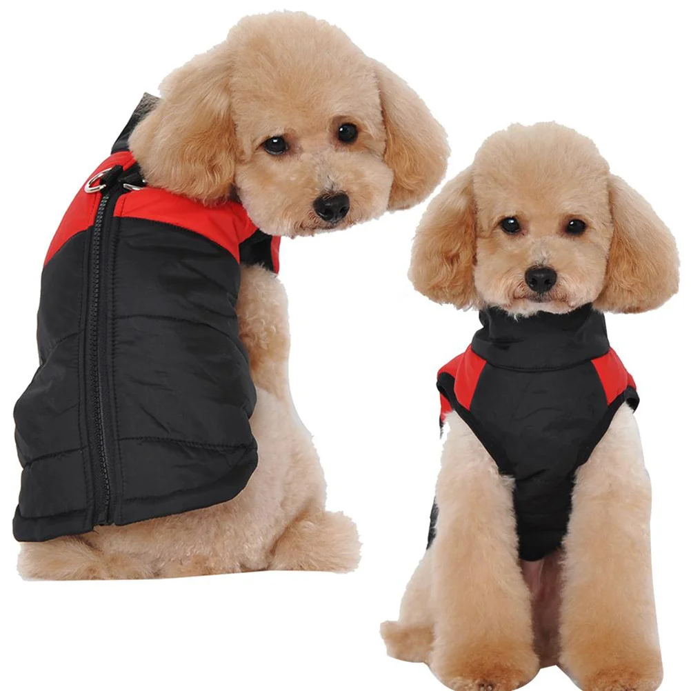 

Doggie Coat Vest Winter Warm Padded Waterproof Pet Windproof Ski Jacket For Small Large Dogs Red Cotton Vest Breathable