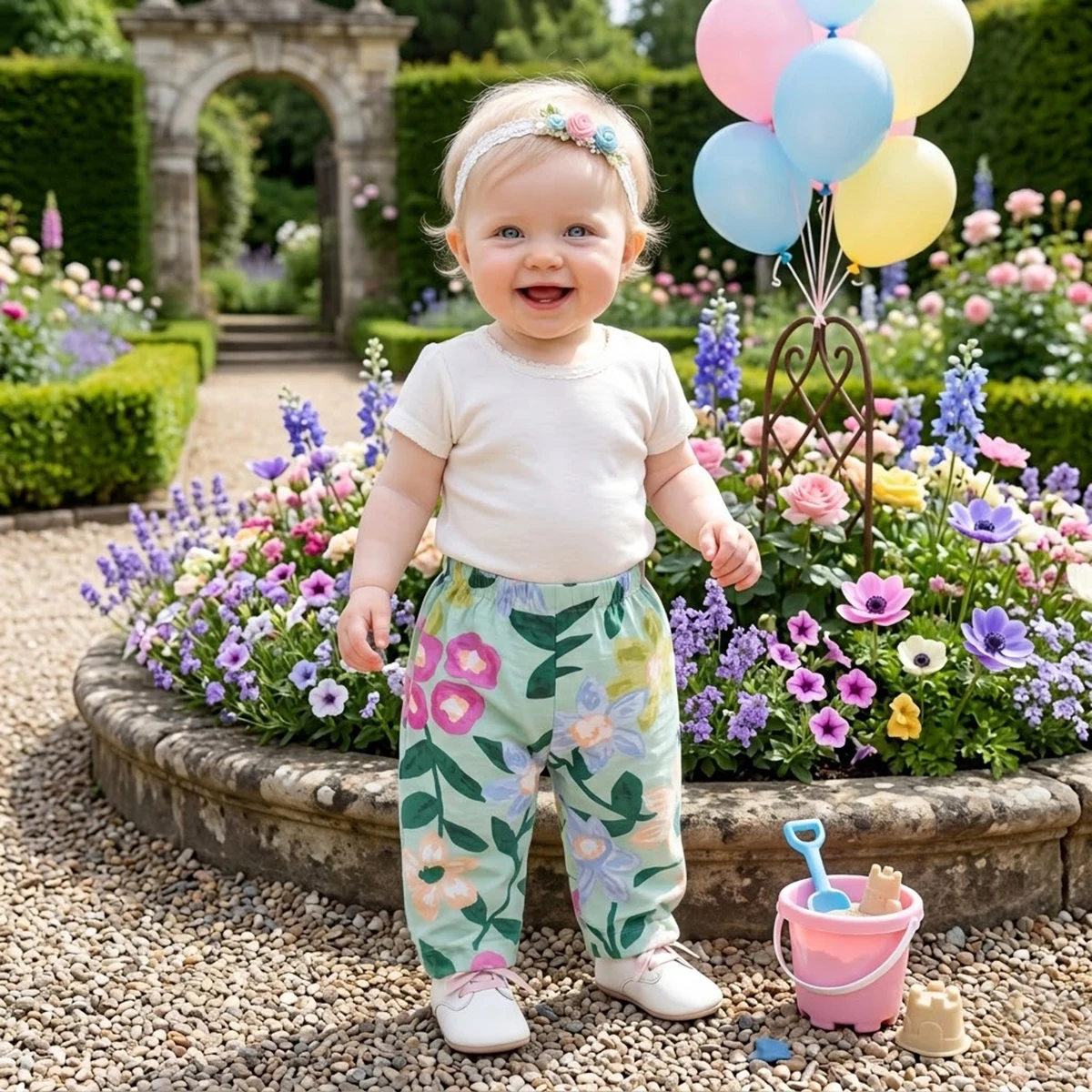 Toddler Girls Casual Pants Summer Baby PantsToddler Infant Beach Long Clothes Princess