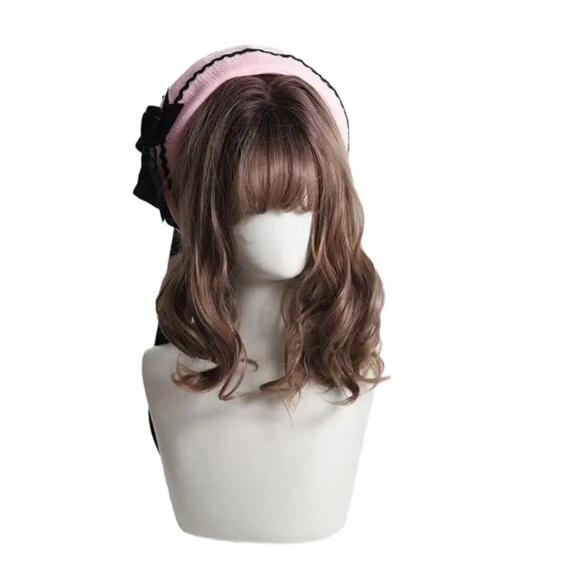 652F Japanese Anime Maid Hat for Girls Fashion Octagonal Hat Ribbon Bowtie Hat Teens Girl Y2K Cabbie Cap Accessories