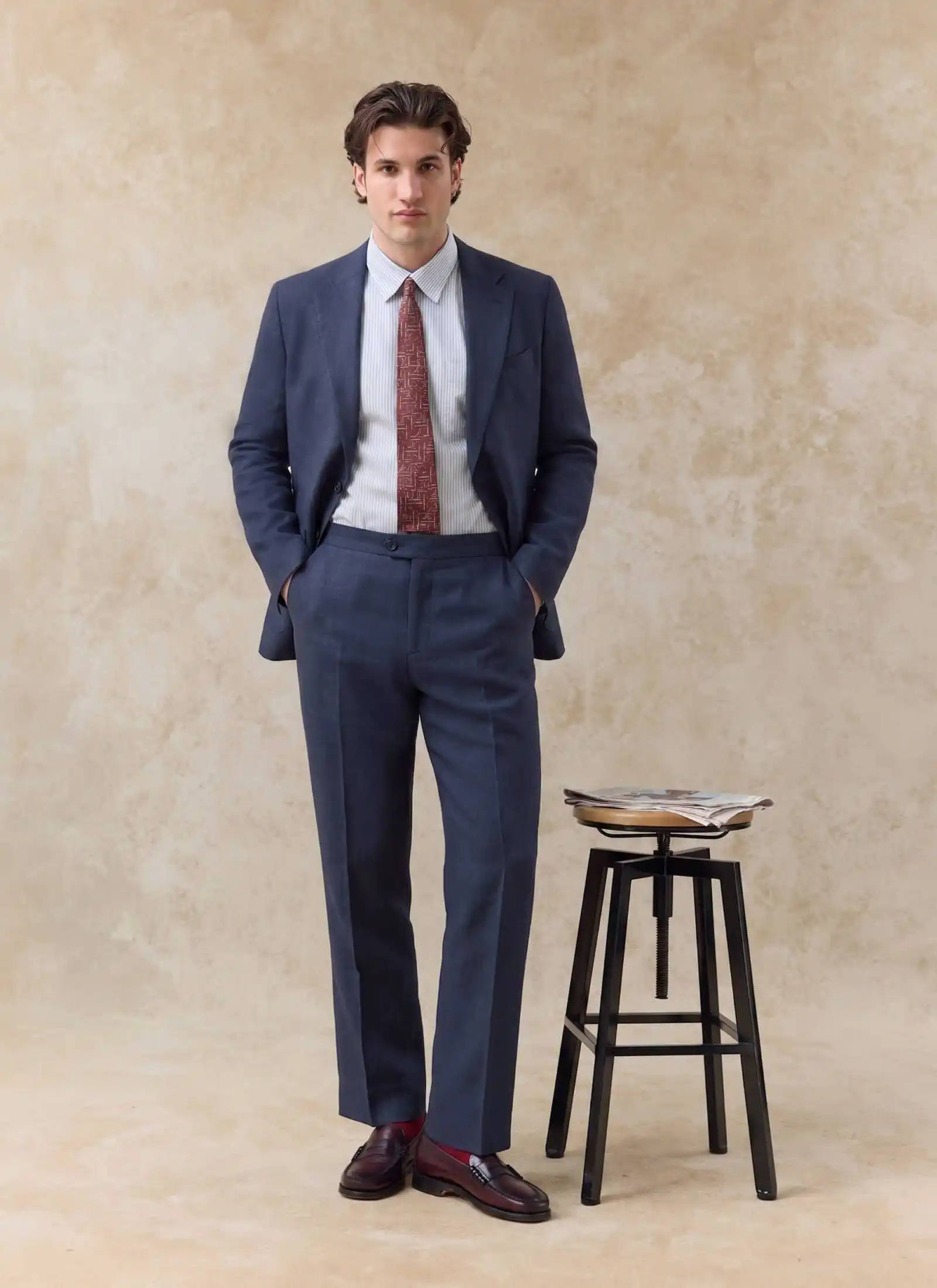 Classic Man Tuxedos Plus Size 2 Piece Jacket Pants Wedding Suit Vintage Notched Lapel Single Breasted Groom Wear Customized