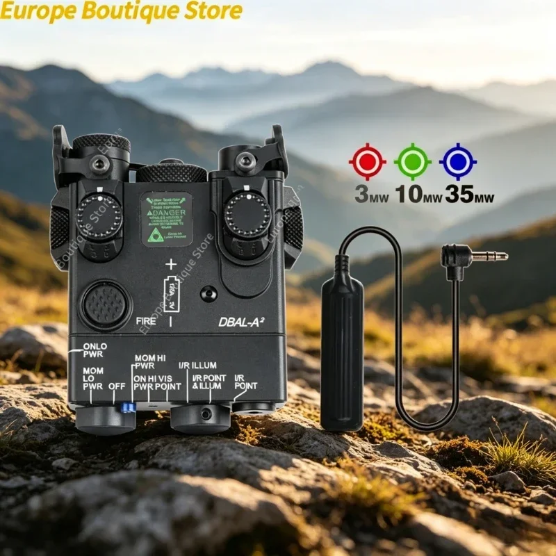 2026 NEW PEQ-15 DBAL-A2 Green Laser IR Flashlight Strobe Battery Box Switch for 20mm Rail Mount