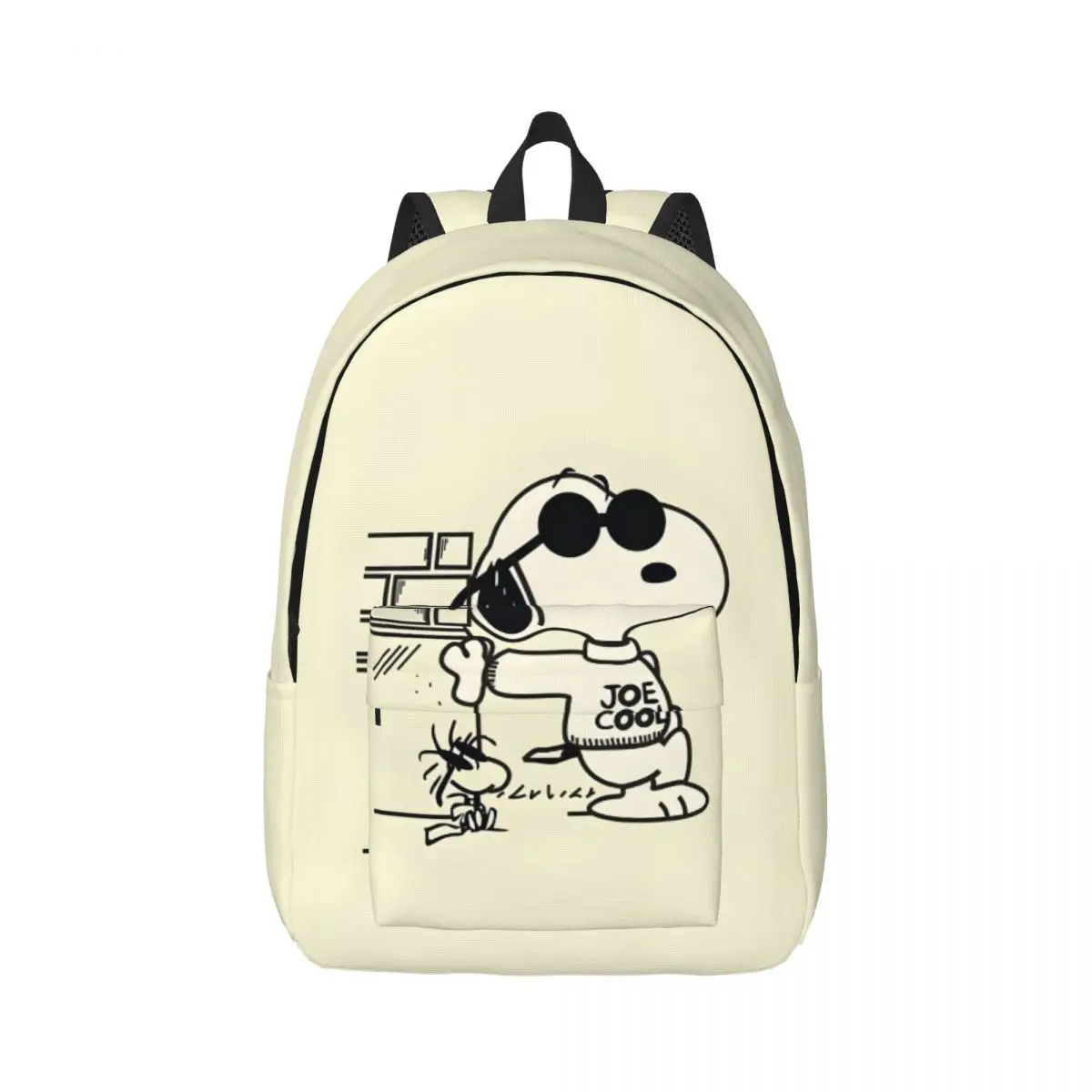 

Snoopy & Woodstock Casual Canvas Backpack - Multi-Compartment Lightweight Bag for School, Hiking, and Everyday Essentials