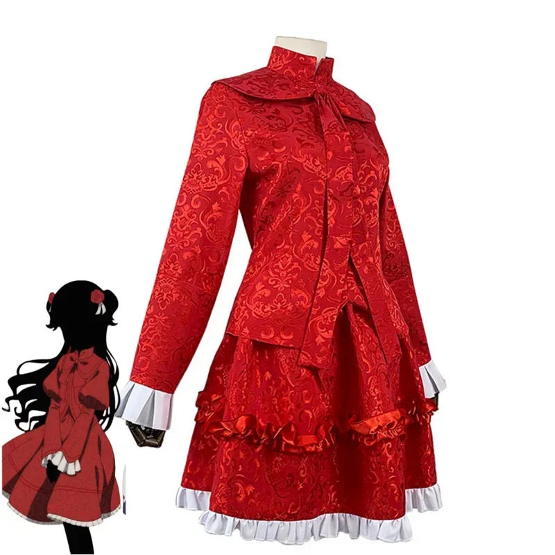 أنيمي الظلال البيت كيت الظل تأثيري حلي جميلة Kawaii لوليتا فستان أحمر قصير فستان يومي هالوين كرنفال حفلة البدلة