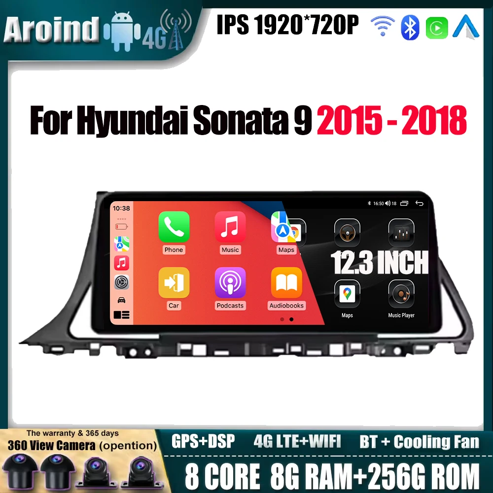 

Android OS For Hyundai Sonata 9 2015 - 2018 Car Video Multimedia Player Bluetooth GPS Navigation 12.3 Inch IPS Screen 4G WIFI