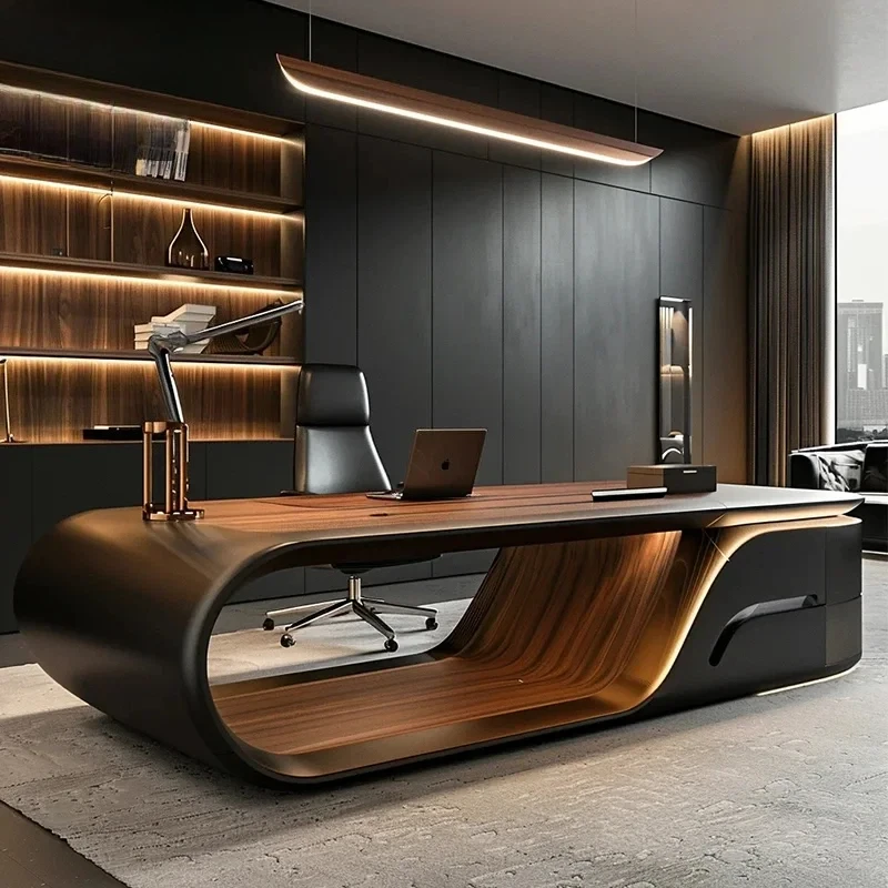 New Chinese-style High-end Executive Desk, High-end Luxury with Drawers, Customizable Size, Suitable for The President's Office