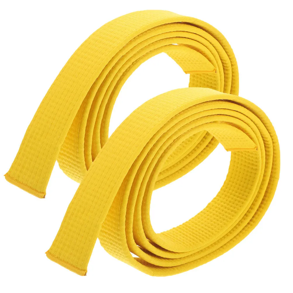 2 cinturones de karate para hombre, cinturones de uniforme de Taekwondo, de algodón, de colores, para clasificación