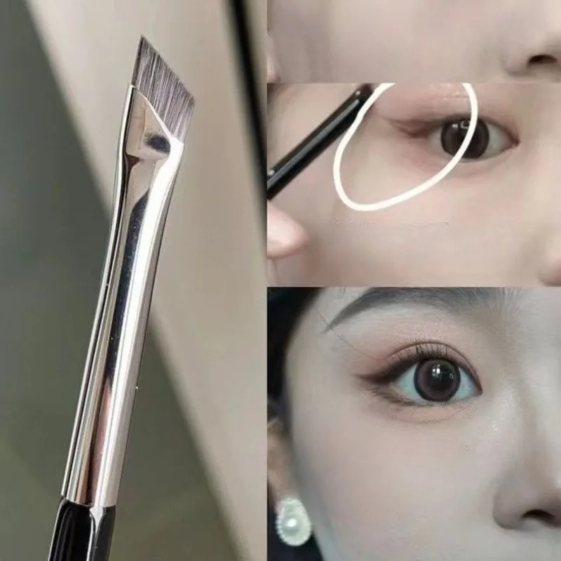 Pincel Delineador de Ojos en Ángulo, Pincel de Maquillaje para Delineado de Ojos con Alas de Precisión, Ultrafino, Inclinado y Plano