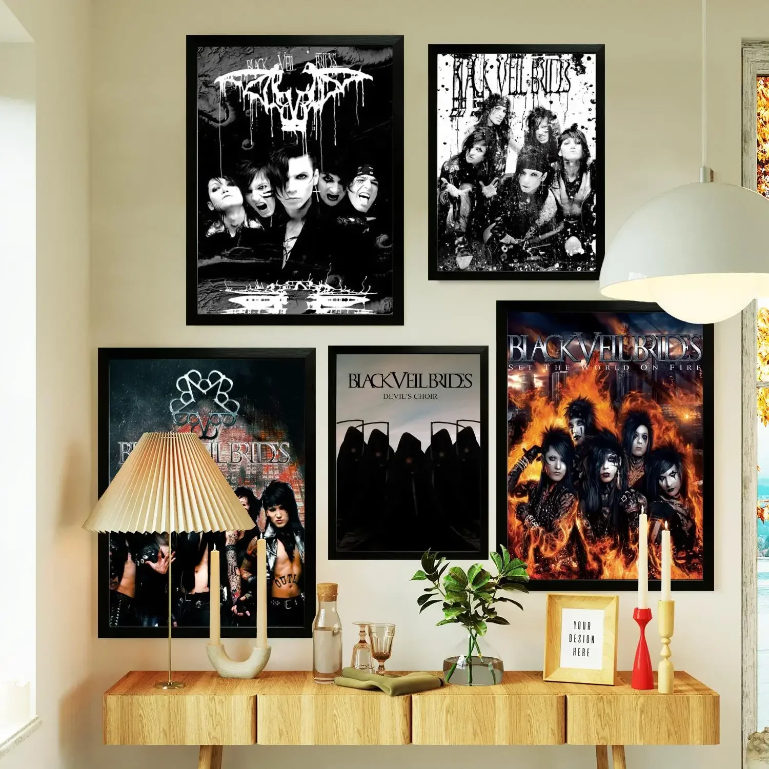 black veil brides Poster Prints Wall Art Canvas Painting Poster For Modern Family Living Room Home Decor