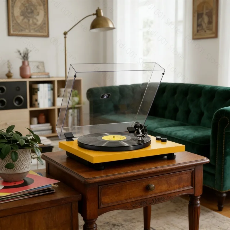 HiFi Grade Moving Magnet Vinyl Turntable Bluetooth High Fidelity Record Player Professional Desktop Audio Phonograph