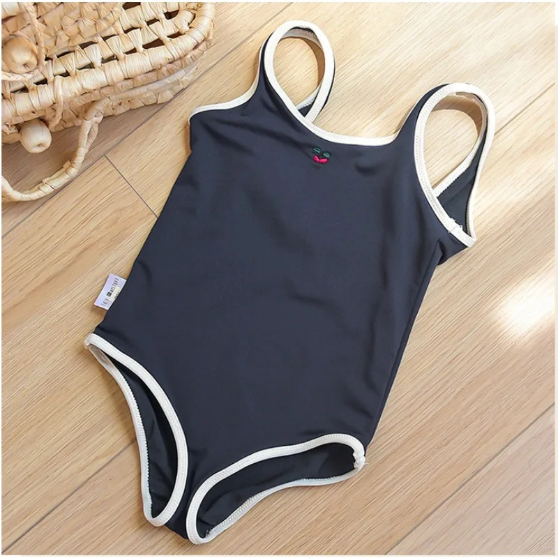 Summer New Danish Girls Swimwear Baby Swimwears Cherry Pattern Split Swimsuit Bikinis Maillot De Bain Enfant Fille Mayo