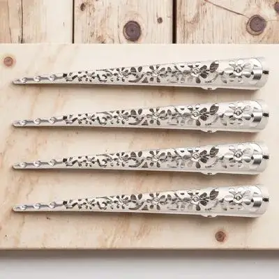 4Pcs Hair Clip Metal Hollow Flower Heart Pattern Silver Stylish Women Hairpin Elegant Barrette Hair Accessory Headpiece