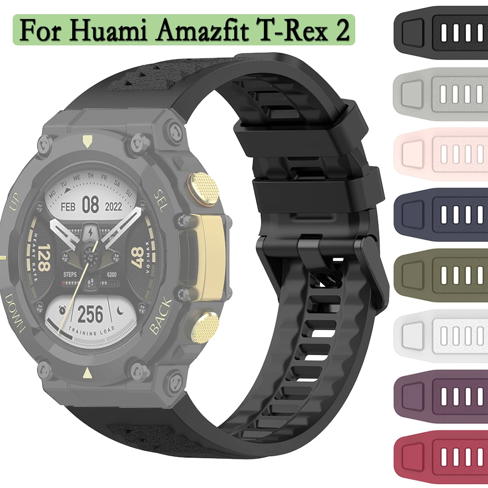 

Strap For Huami Aamzfit T-Rex 2 Wristband Band Official Silicone Watchband Replacement With Tools Fashion Watch Accessories