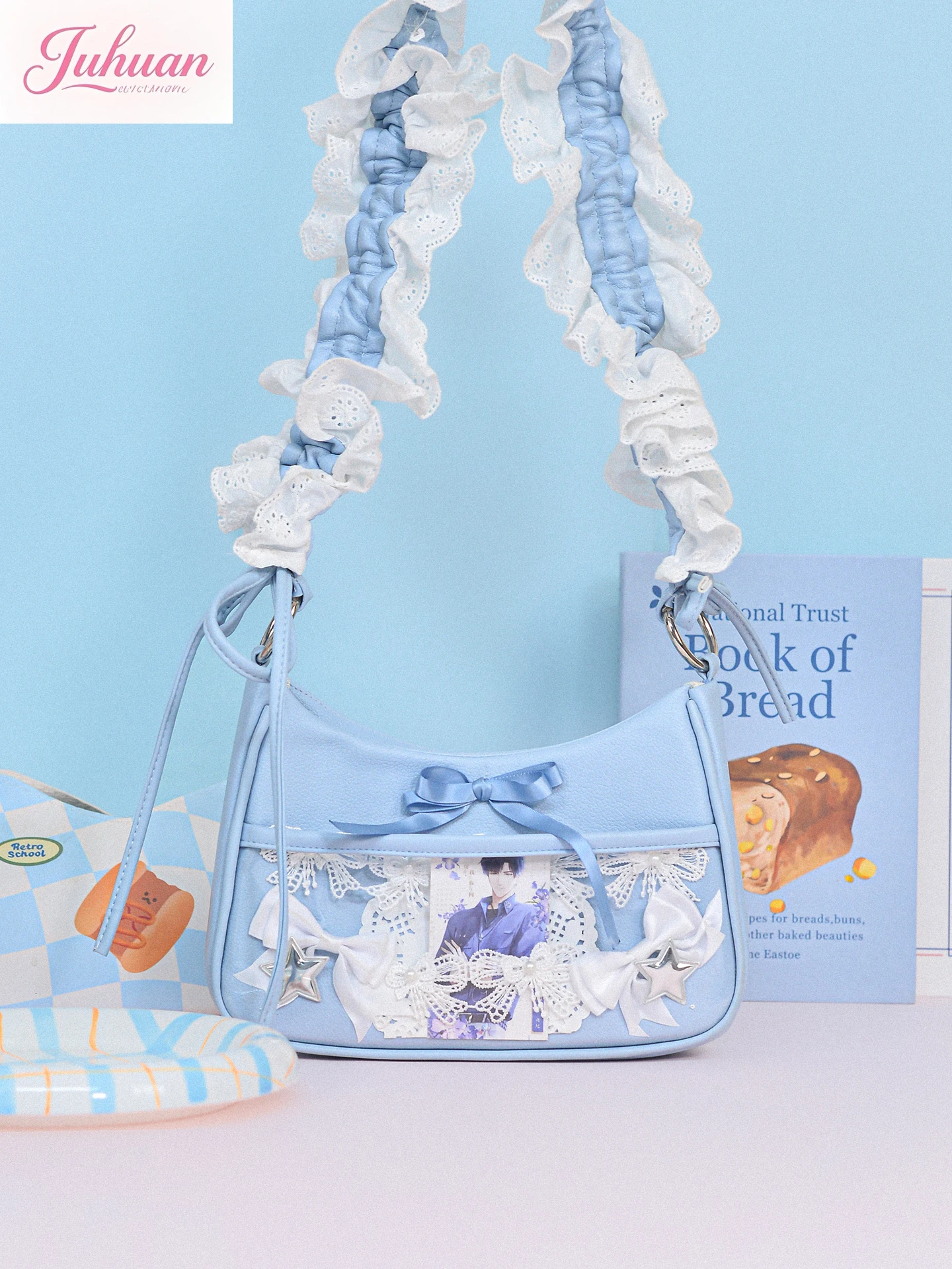 Original Small Food Lta Bag Student Comic Show Two-dimensional Niche Design Ballet Lolita Underarm Bag Oblique Span Bag Female