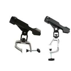 Fishing Boat Rods Holder 360 Degree Rotation Adjustable Power Lock Fishing Rod Racks Folding Holder with Large Clamp Opening