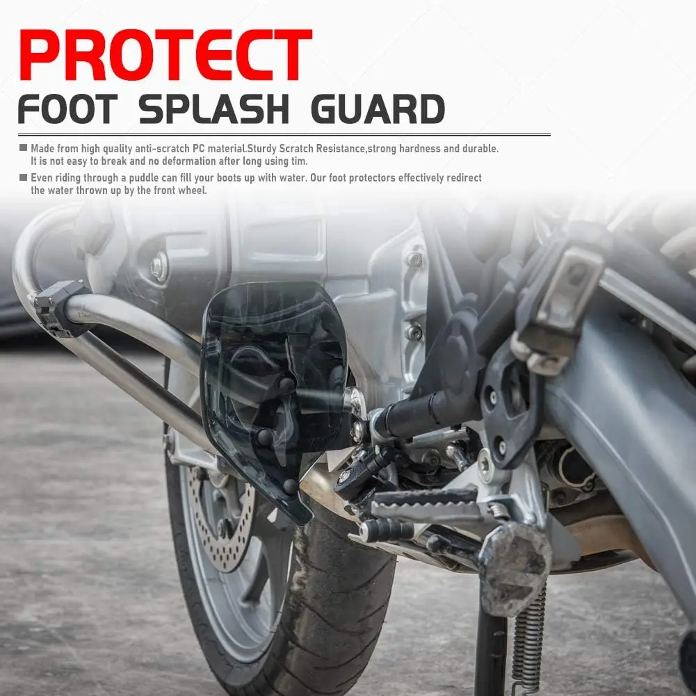 Motorcycle Foot Mud Splash Guard Fender Mudguard Plate Cover Feet Protector For R1200 GS/GS ADV 13-18, R1250 GS/GS ADV 19-23