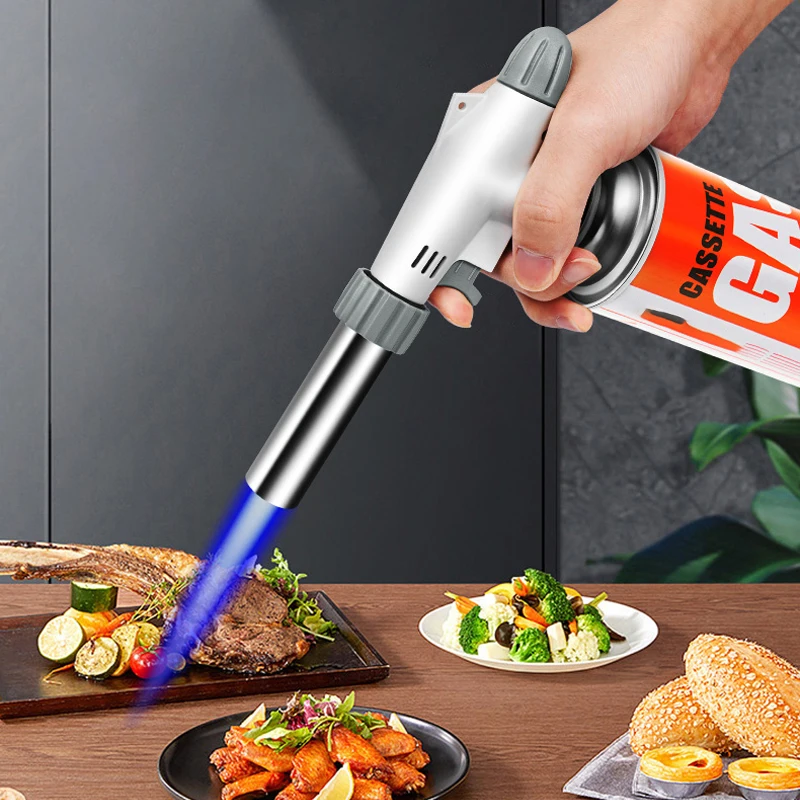 

Torch Cooking AutoIgnition Butane Gas Welding-Burner Welding Gas Burner Flame Gas Torch Flame Gun Blow for BBQ Camping Cooking