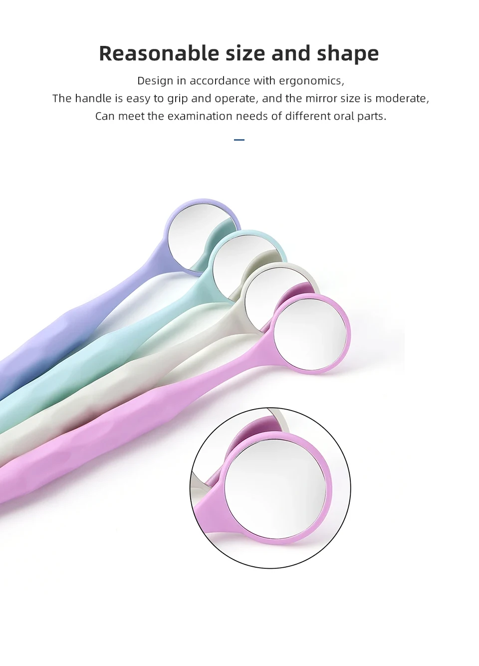 10 teile/schachtel Dental Doppelseitige Mund Spiegel Autoklavierbar Oberfläche Prüfung Reflektoren Mit Griff Zufällige Farben Oral Zahn Bleaching – Detail 5