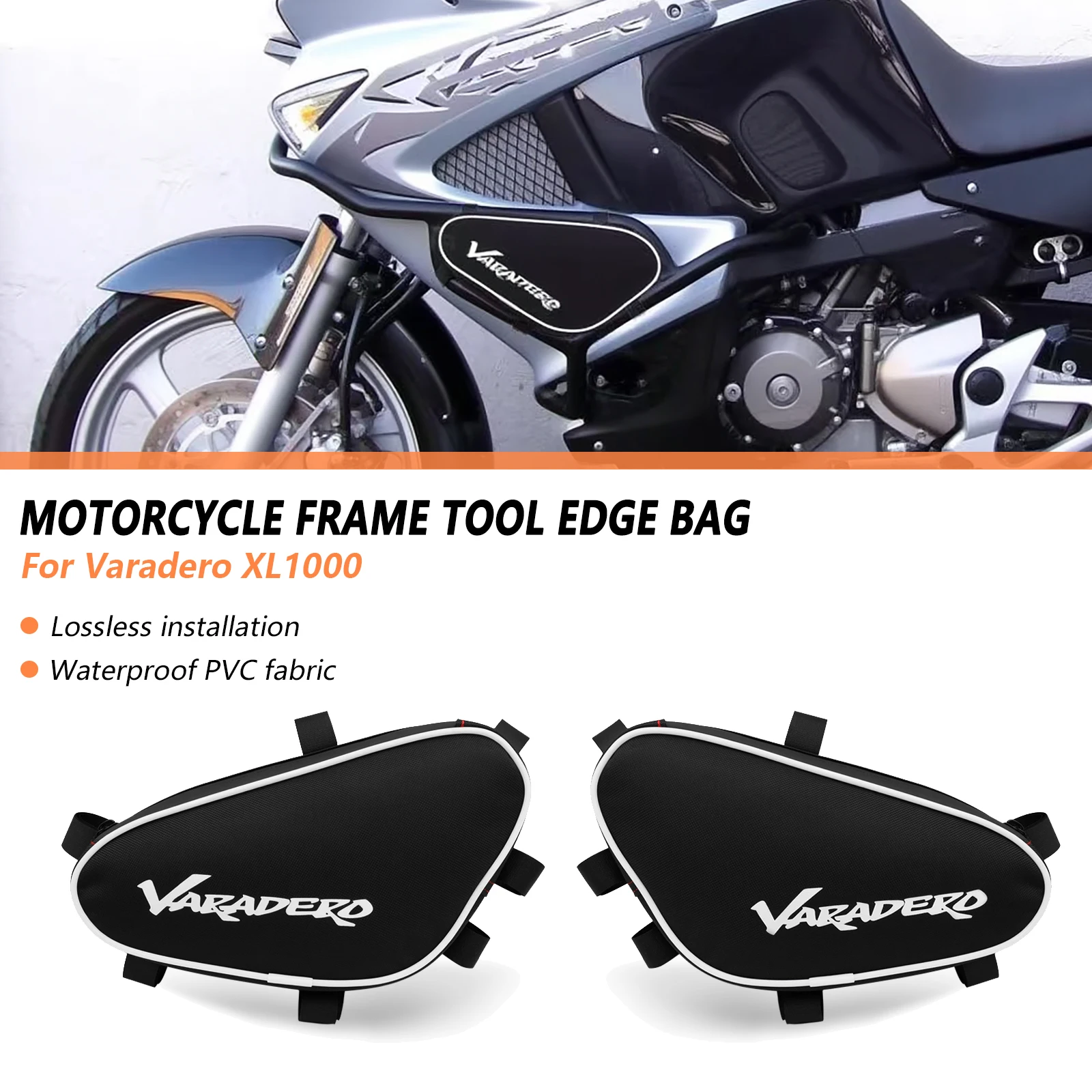 NEW Motorcycle Tool Placement Travel Frame Crash Bar Bags For XL 1000 Varadero XL1000 Nylon Bumper Side Bags