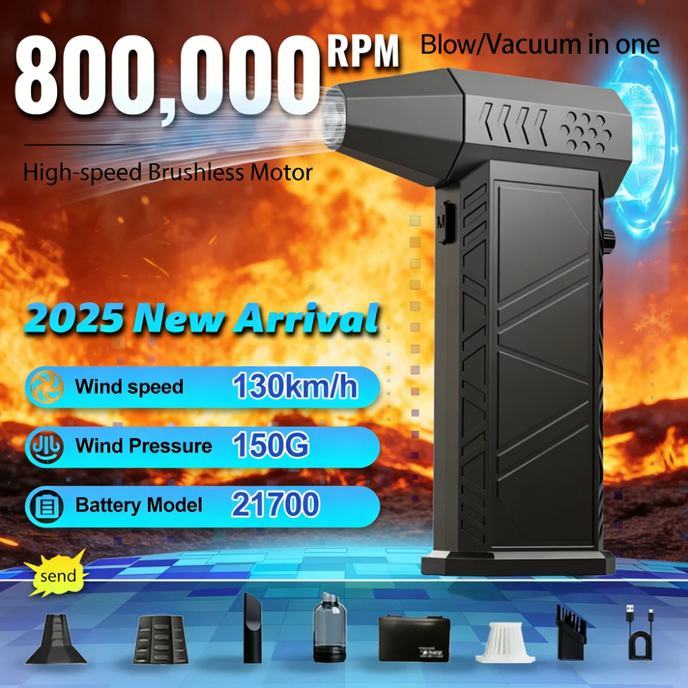 

Новая модель обновления вентилятора с турбонаддувом X9, перезаряжаемый бесщеточный турбовентилятор, портативный пылесос, фен, мощный вентилятор для чистки