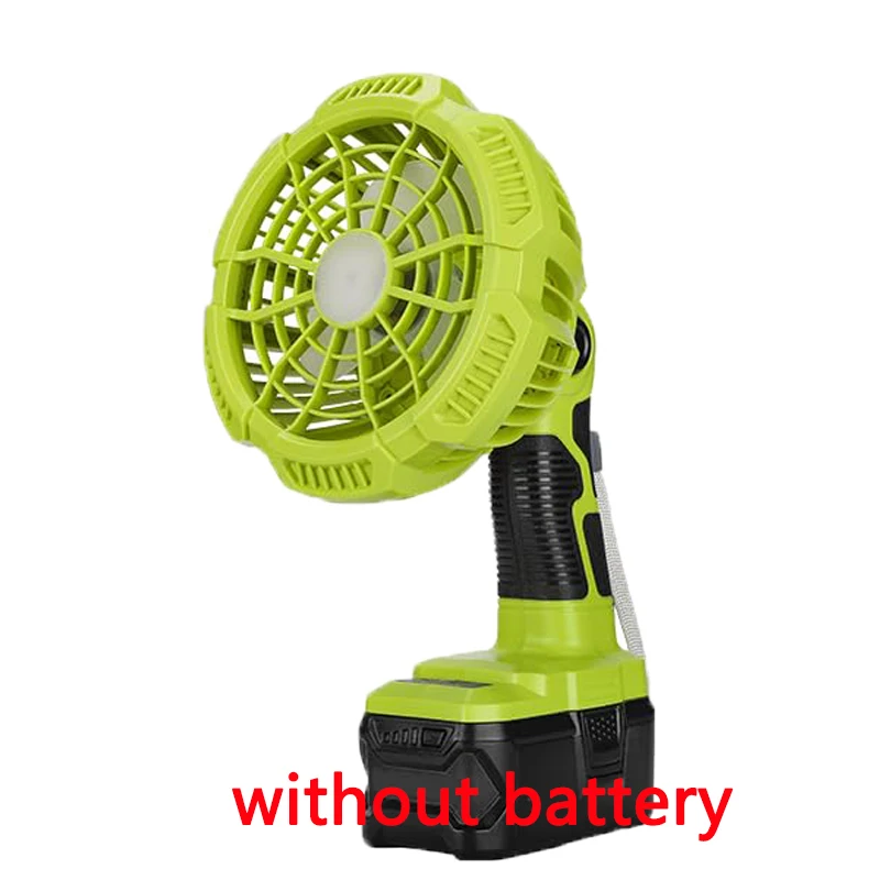 

Portable Camping Fan Compatible with For RYOBI 18V Batteries Multifunctional Rechargeable Fan with LED Light, Remote Controller