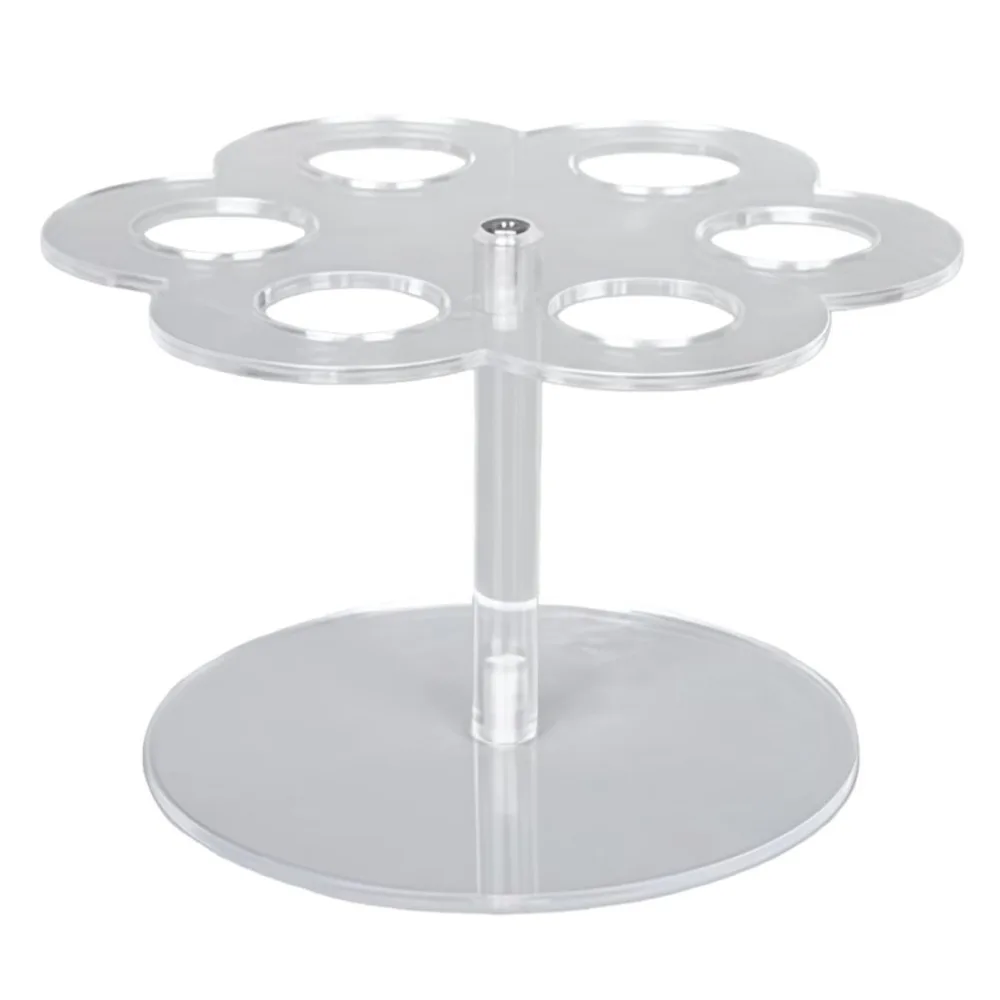 Round Acrylic Cartridge Holder Rack Transparent 15.5x9x12.4cm Flavor Bottle Storage Rack Tube Rack Organizer Test Tube Display