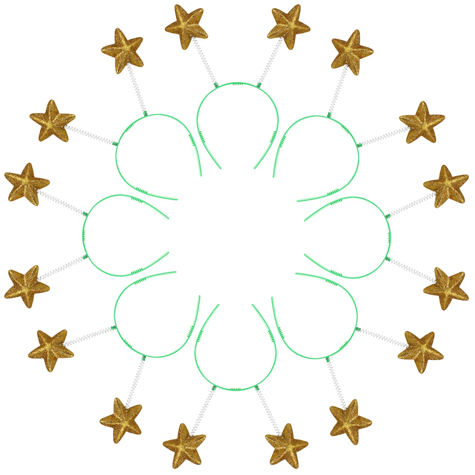 

Набор из 8 ободков для волос с пентаграммой и пайетками в форме звезды для девочек и женщин, для дня рождения, выпускного, конкурса красоты, косплея, фотосессий, блестящие