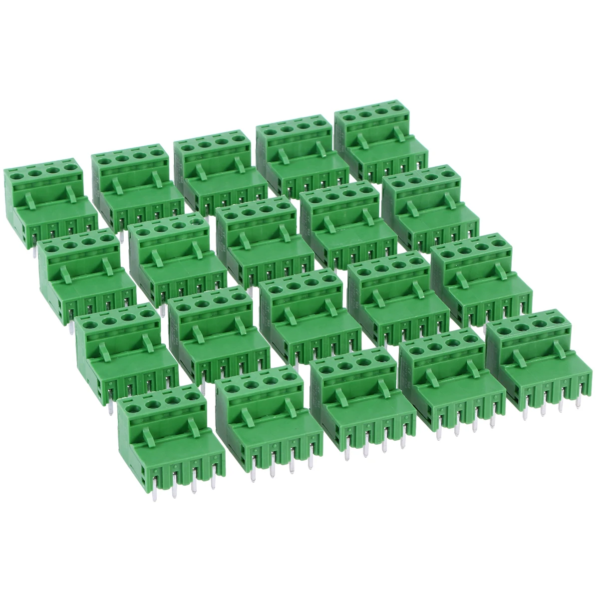 

4 Pin Pluggable Pcb Terminal Block Connector 5.08mm Pitch Screw Mount for Circuit Board High Temperature Resistance 300V 15A Ul