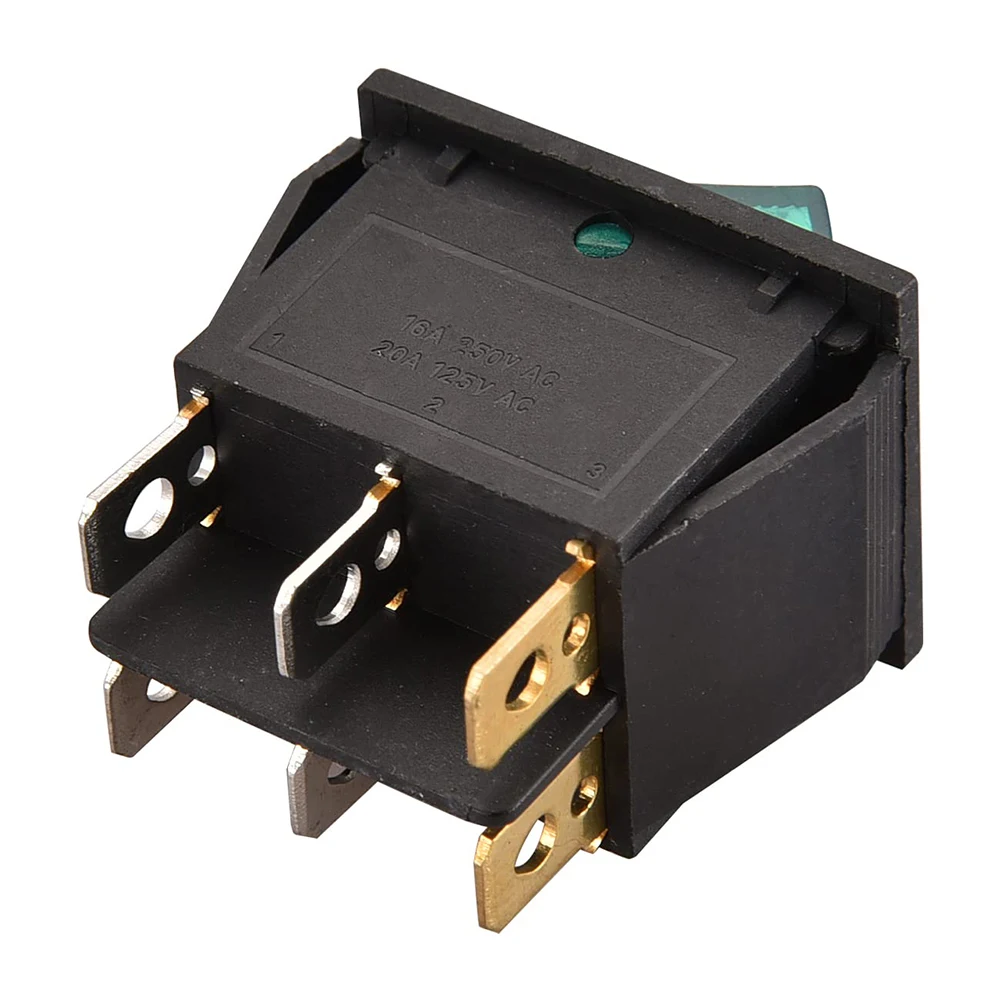 Rocker Switch Set of 2 with Light Indicators for 16A 250VAC Use in Marine Automotive and Various Electrical Equipment