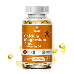 Calcium Magnesium Zinc D3 Supplement - Calcium 1000mg - Magnesium 400mg - Zinc 25mg Plus Vitamin D3 | Non-GMO | Gluten Free