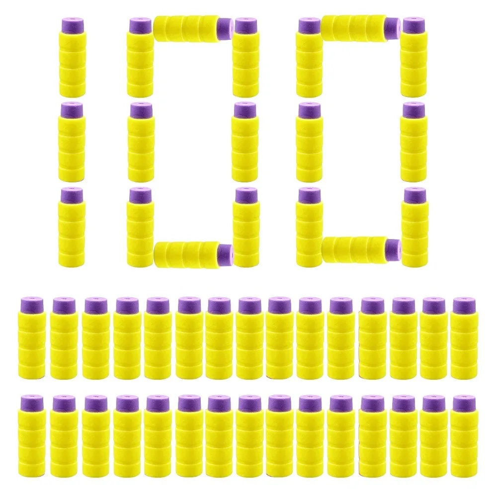 Outdoor Sports 100Psc 3.6cm Short Soft Bullet for Various Shooting High Density EVA Darts Toy Gun Accessories