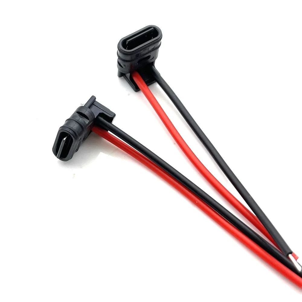 1-3PCS TYPE-C 2Pin Welding Cable Waterproof Socket Adapter Wire Fast Charging Interface USB3.1 Vertical Port with Wire Connector