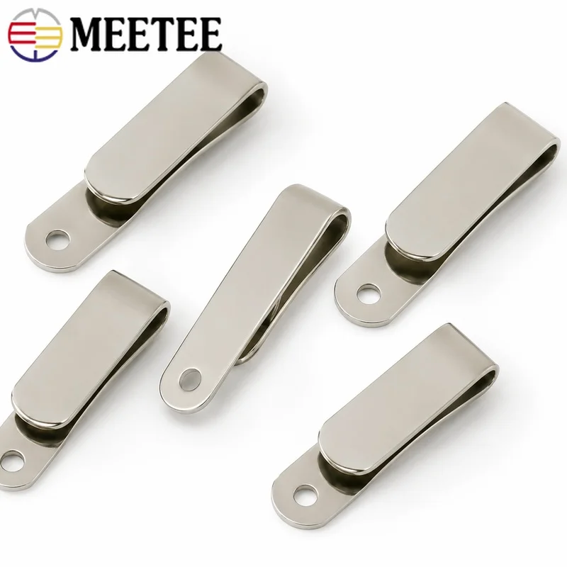 2-20 Stück 32x8mm Zinklegierung Feder-Gürtelclip-Schnalle mit Loch für Lederhülle, Geldbörse, Taillengürtel, Handtasche, Reparatur-Hardware-Teile