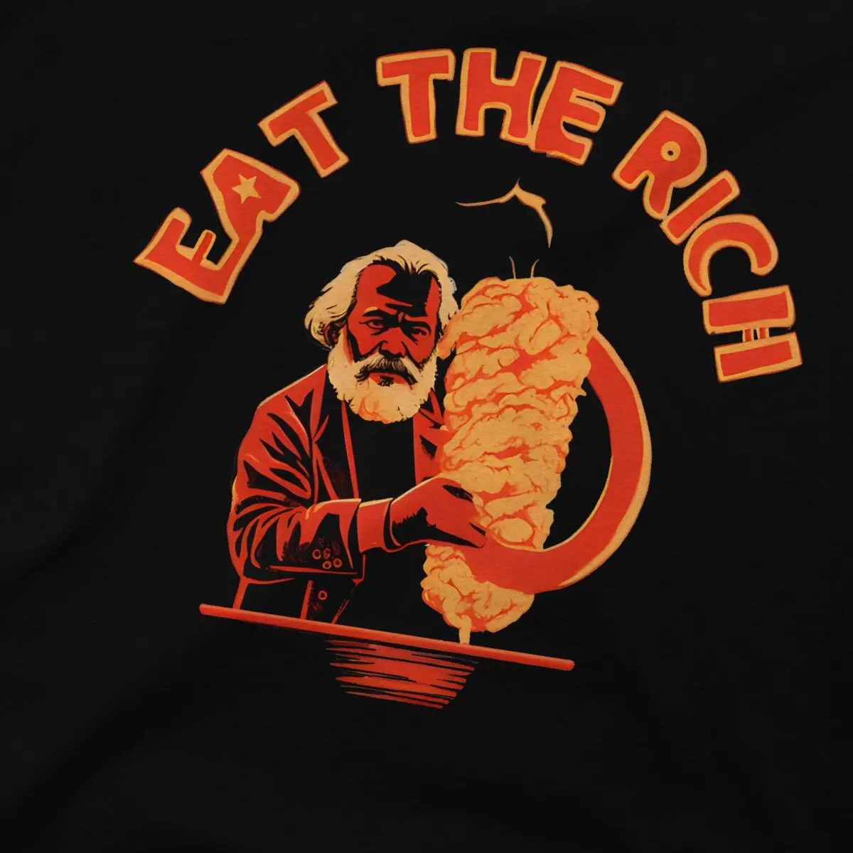 The Great Marx Eat The Rich Doner Kebab Karl Socialist Hasan Piker 2024 TShirt Harajuku High Quality Tshirt O-Neck Men Clothing
