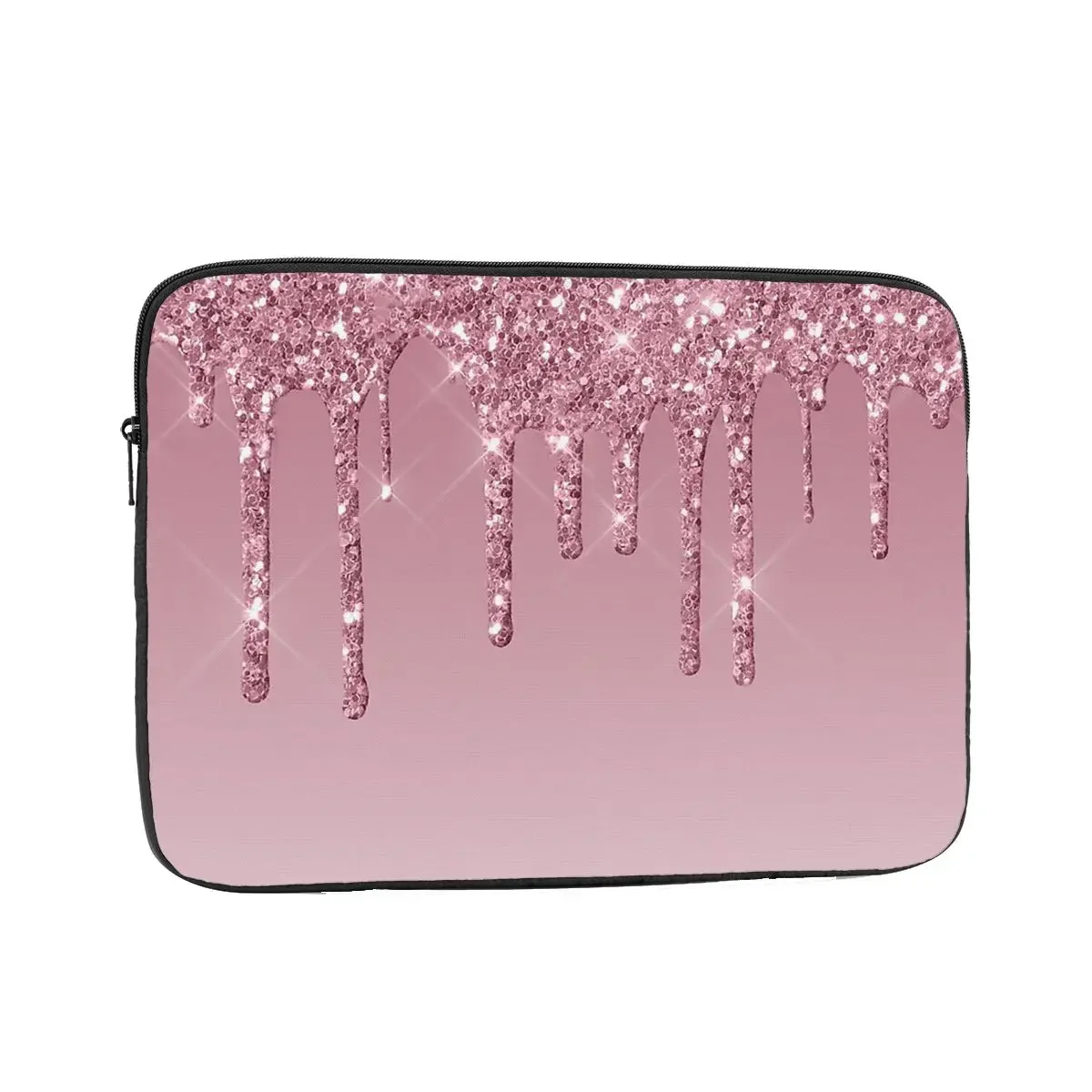 Laptop Notebook Bag Case Pink Dripping Glitter Computer Liner Sleeve 12 13 15 17 Inch Shockproof Case Bag for Macbook Air Pro